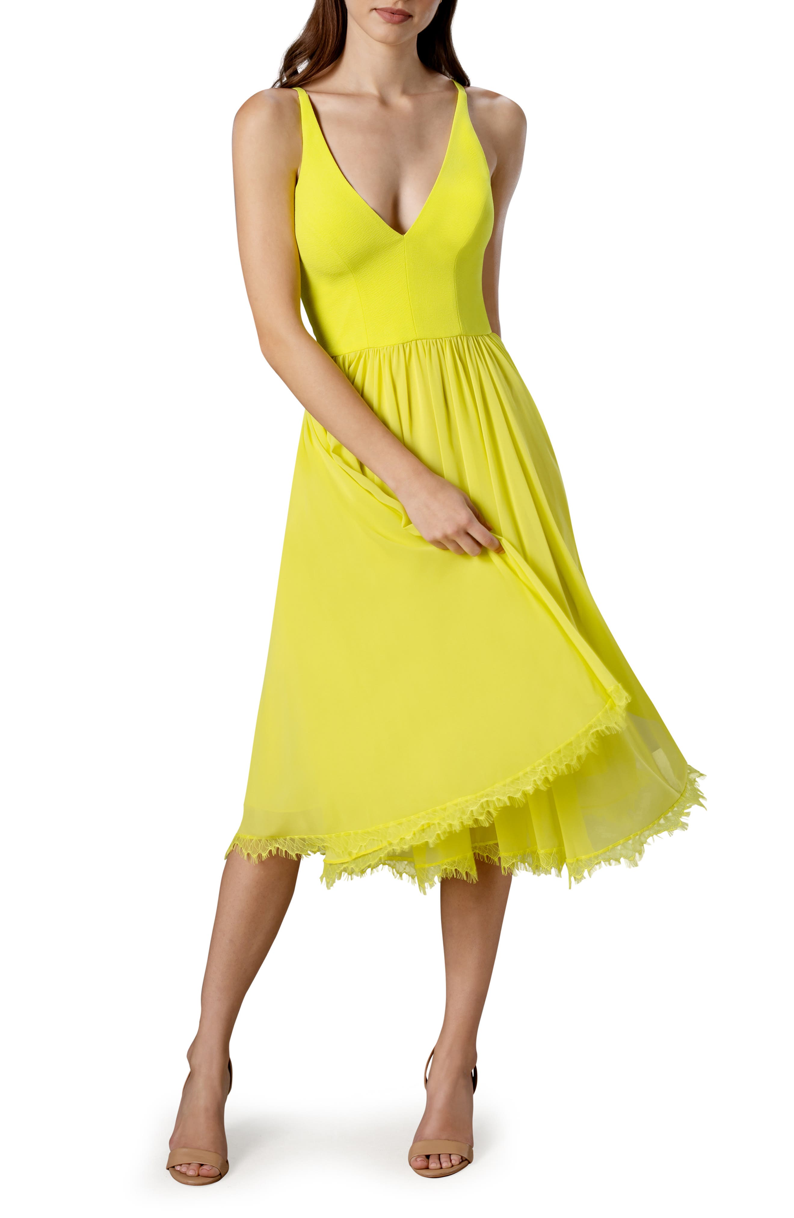 women yellow dress